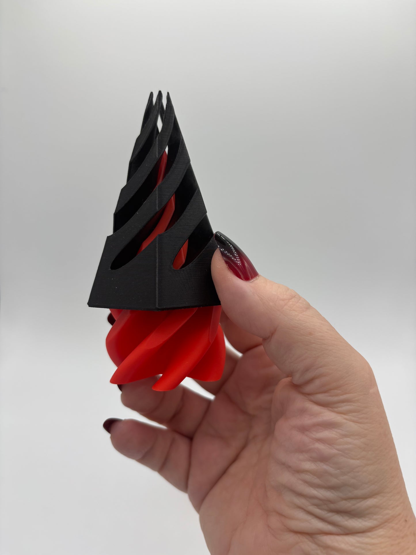 3D Printed Spiral Vortex Cone Fidget Toy, Hands-On Stress and Anxiety Relief, Multi-Color