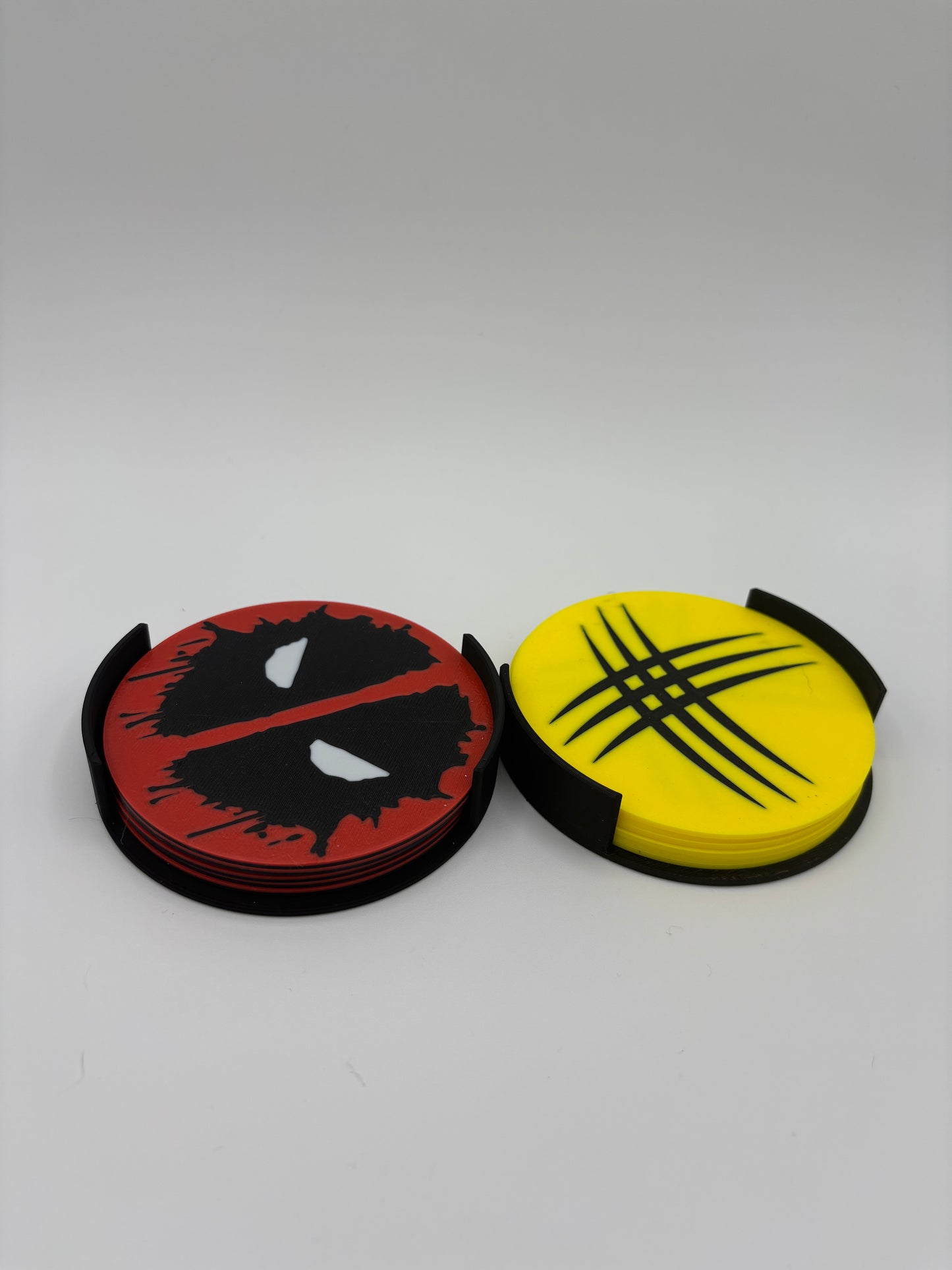 Coaster sets 3d printed with a variation of designs