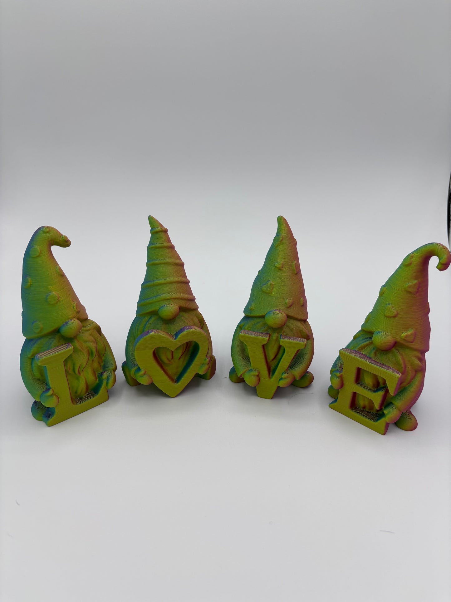 3D Printed 4inch LOVE Gnome Figurines!