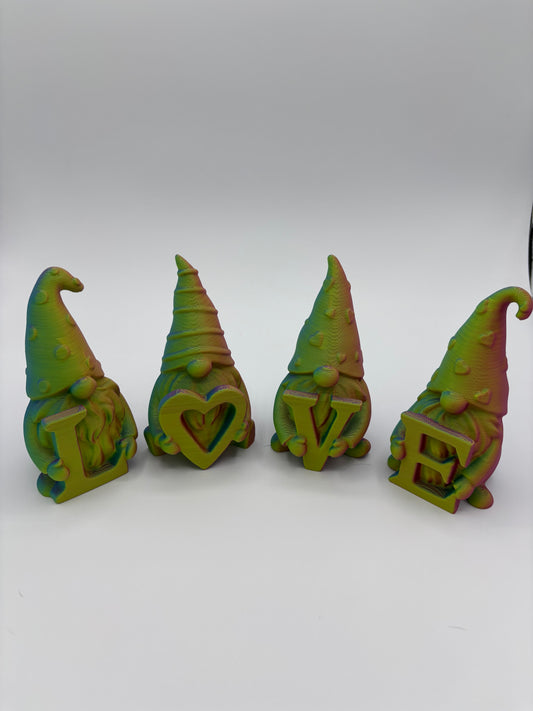 3D Printed 4inch LOVE Gnome Figurines!