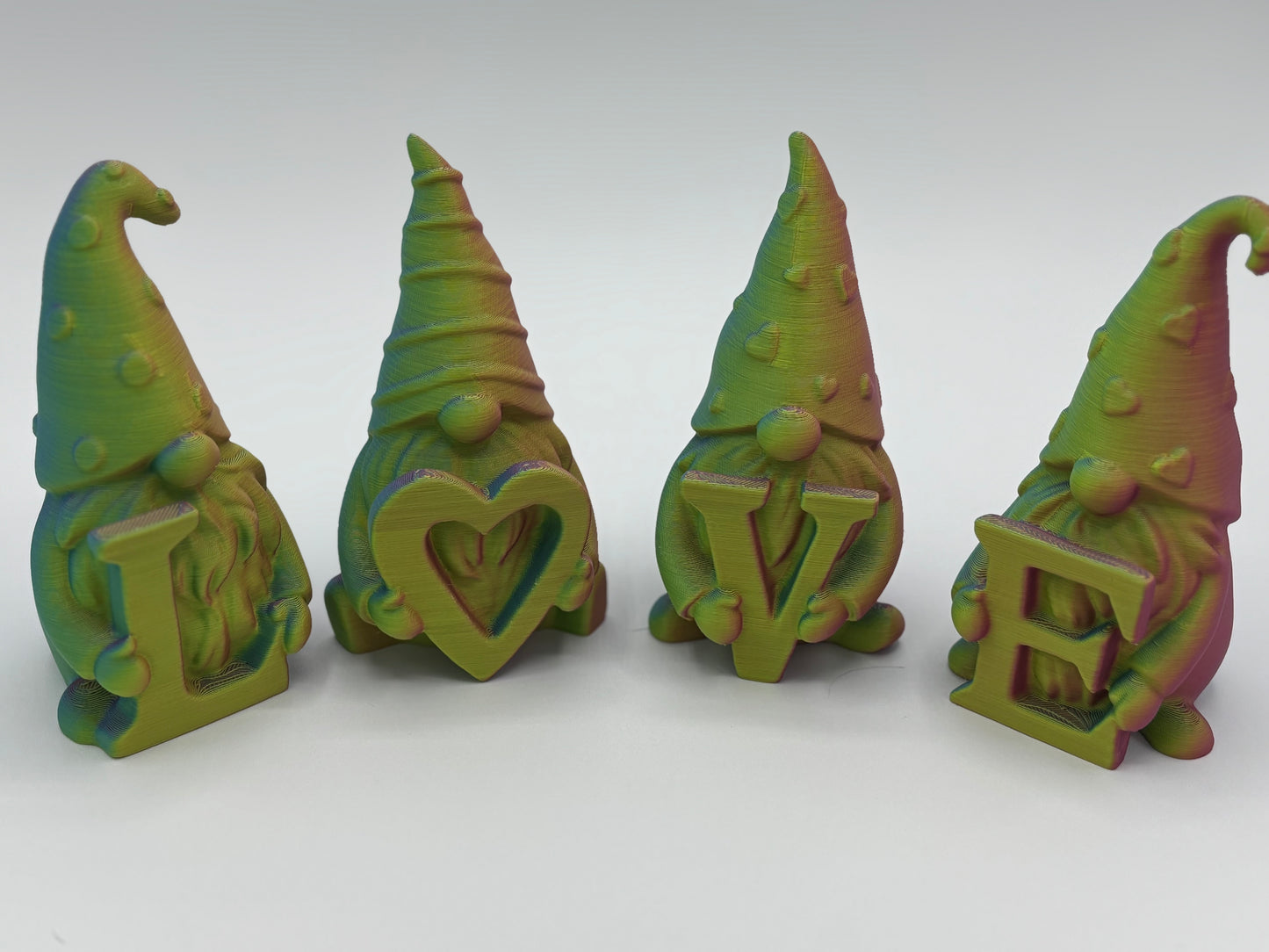 3D Printed 4inch LOVE Gnome Figurines!