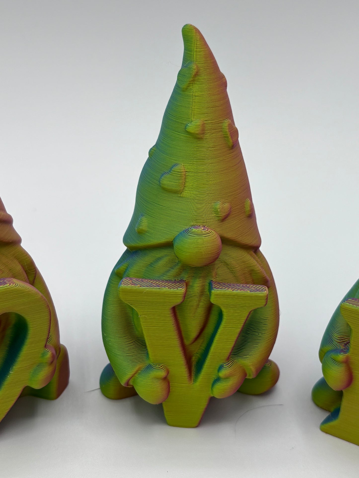 3D Printed 4inch LOVE Gnome Figurines!