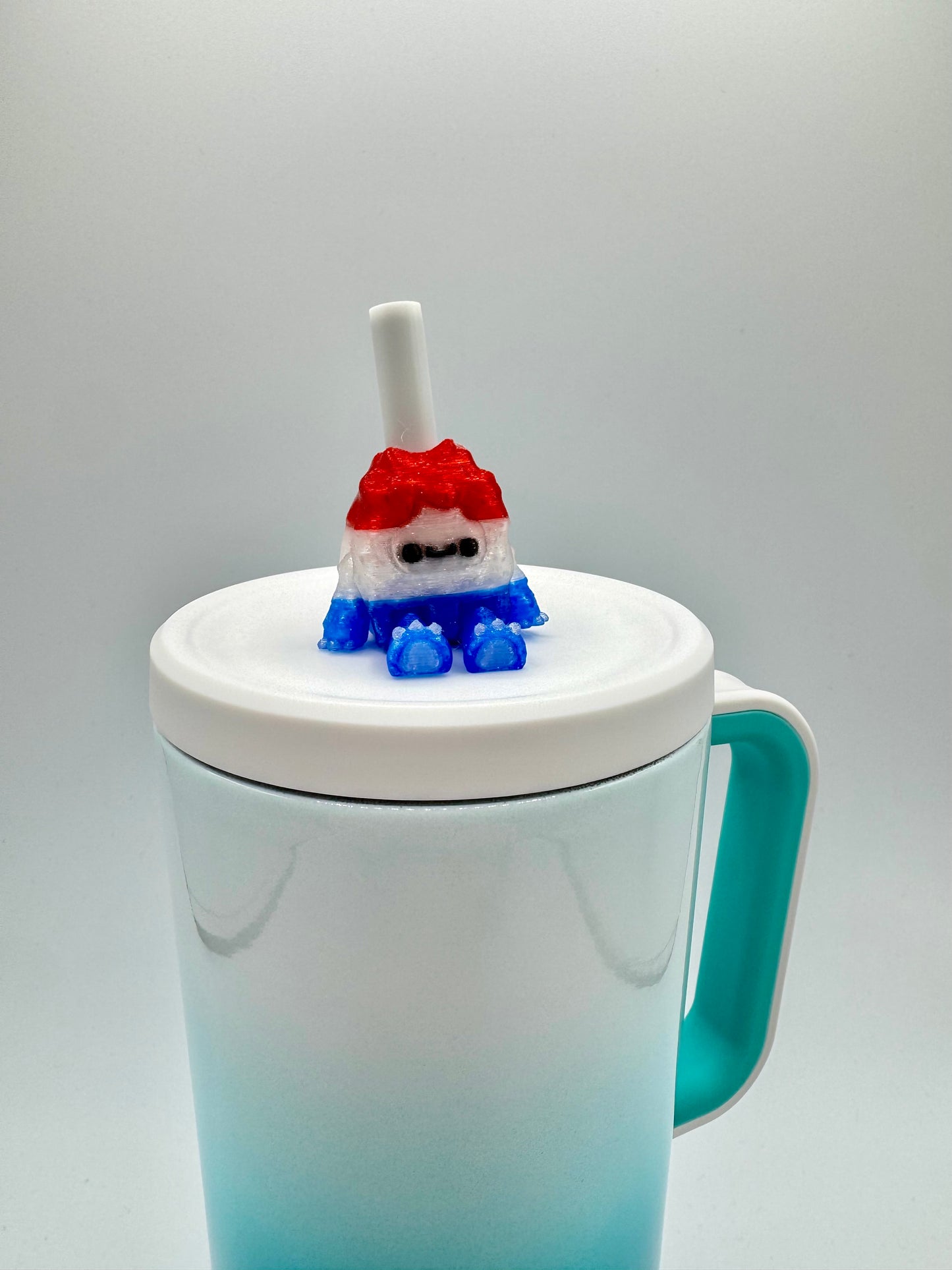 SIP SIDEKICKS - Flurryfoot & Bigfoot - Articulating 3D Printed Animal Figurines  – Adorable 3D Printed Straw Buddy for Tumbler Cups | Collectible Cup Charm