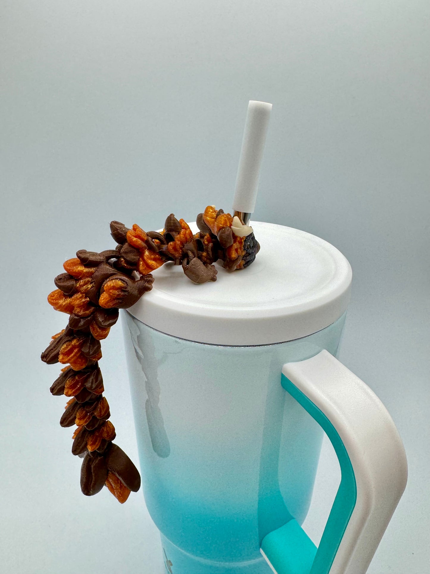 Baby Dragon Sip Sidekicks – 3D Printed Straw Buddy Accessories | Fantasy Dragon Drink Charms
