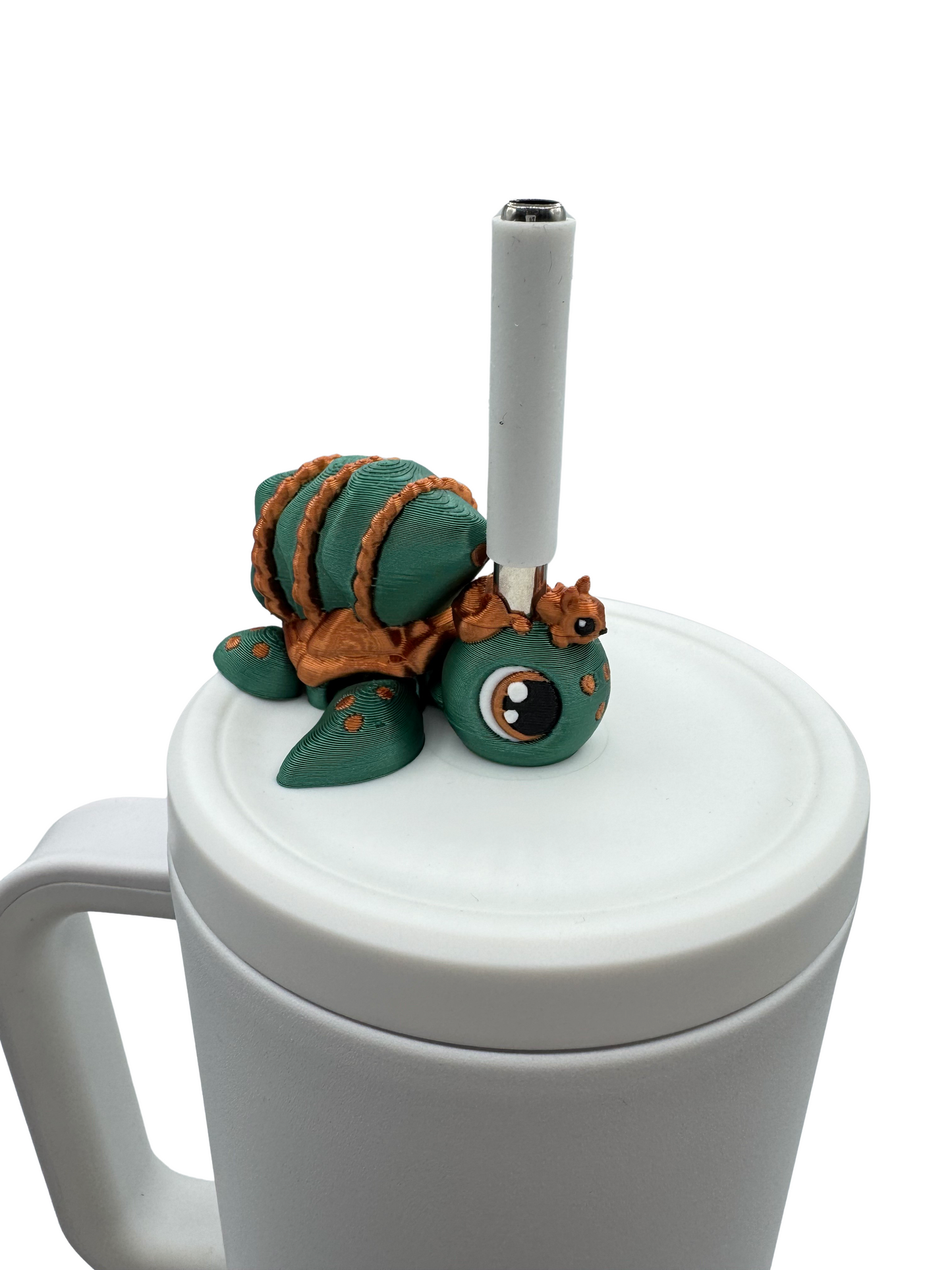 Turtles!! Sip Sidekick – 3D Printed Straw Buddy for Tumblers
