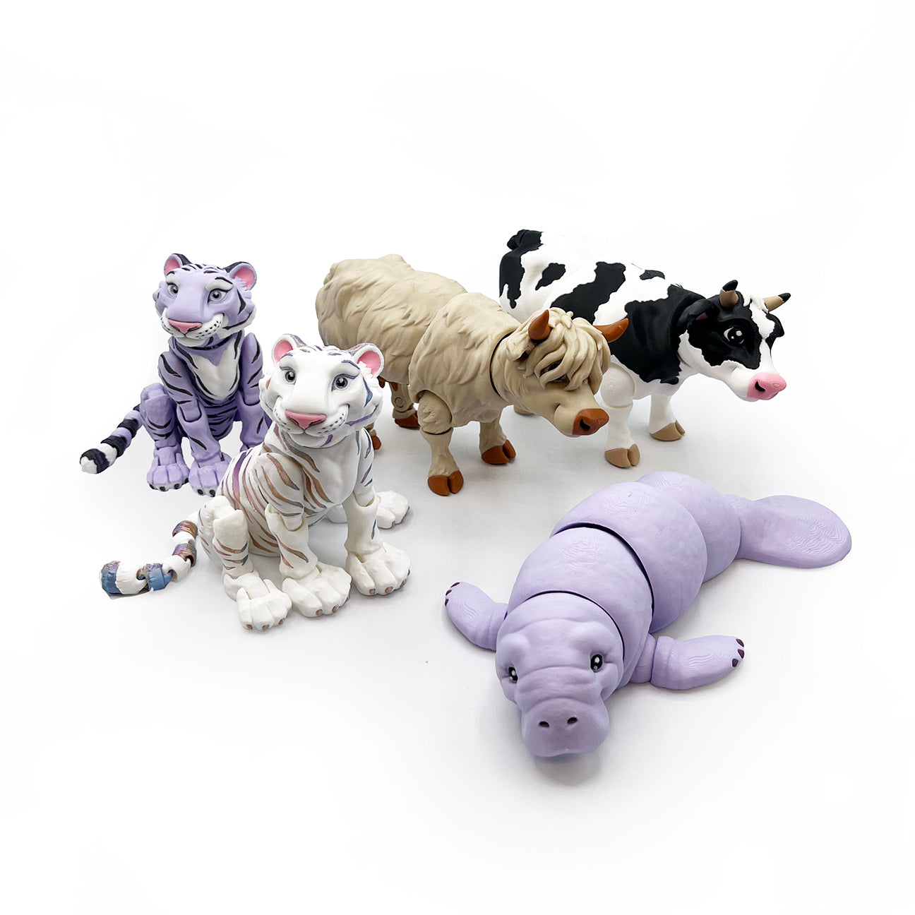 The Mat Mire Collection - Articulating Plastic Animal Figurine super cute creative animal