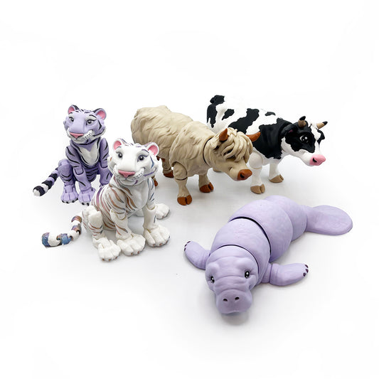The Mat Mire Collection - Articulating Plastic Animal Figurine super cute creative animal