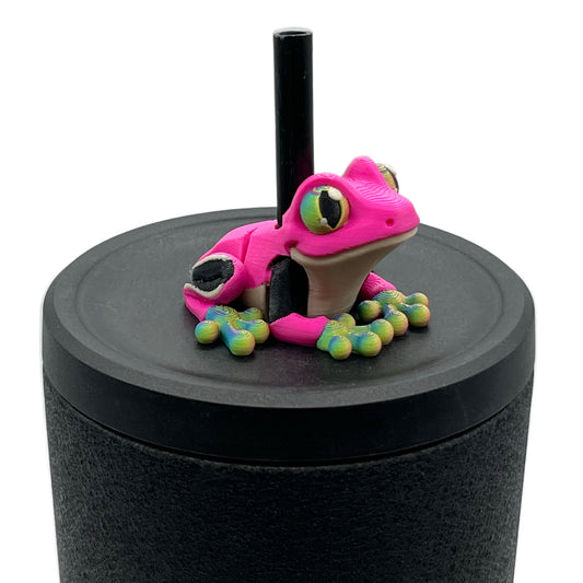 Cinema Cutie Sip Sidekicks – 3D Printed Straw Topper for Tumblers | Cute Movie Lover Straw Buddy