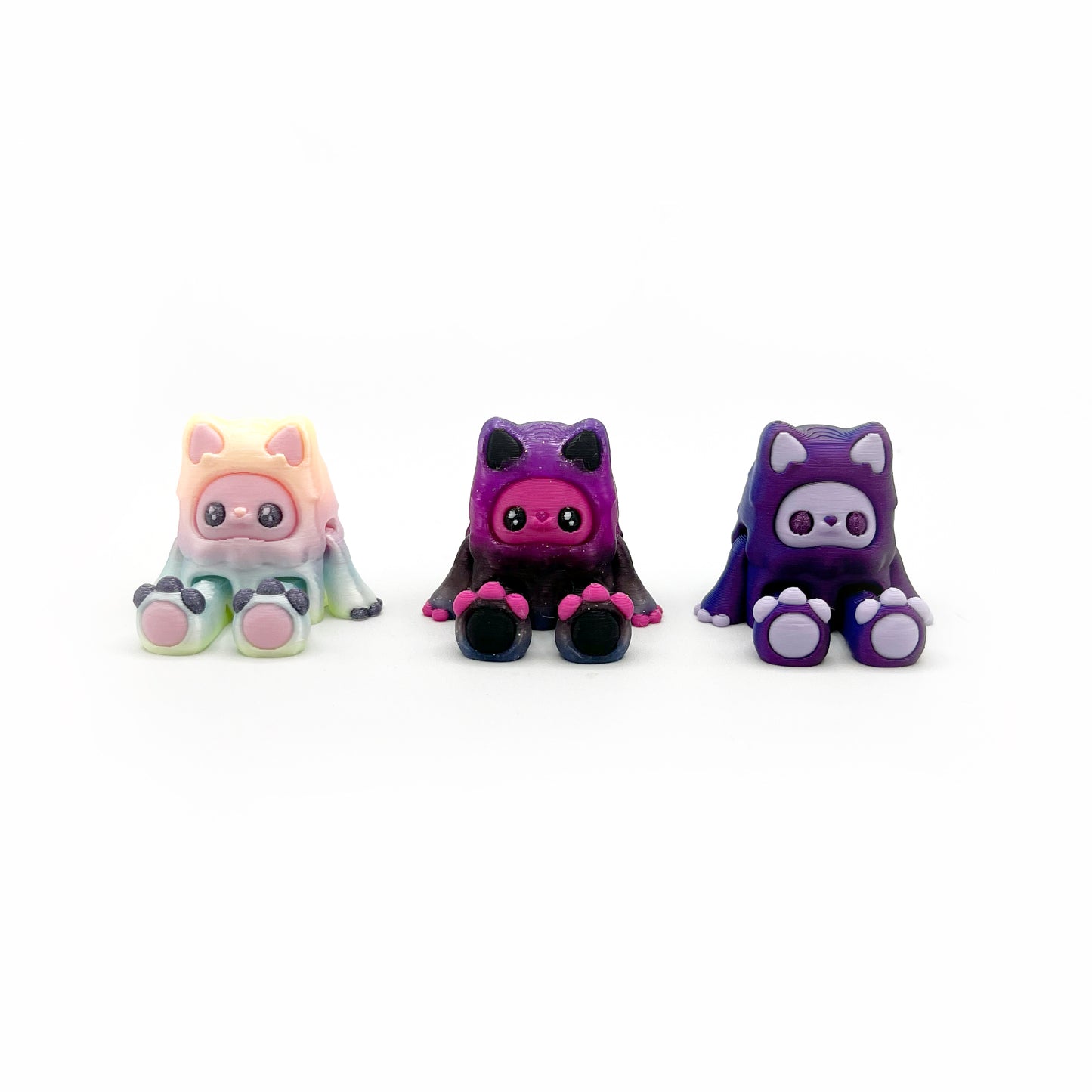 MINI Mysterious Cryptids – Kittyfoot & Gillifoot Figurines | Articulated 3D Printed Fidgets