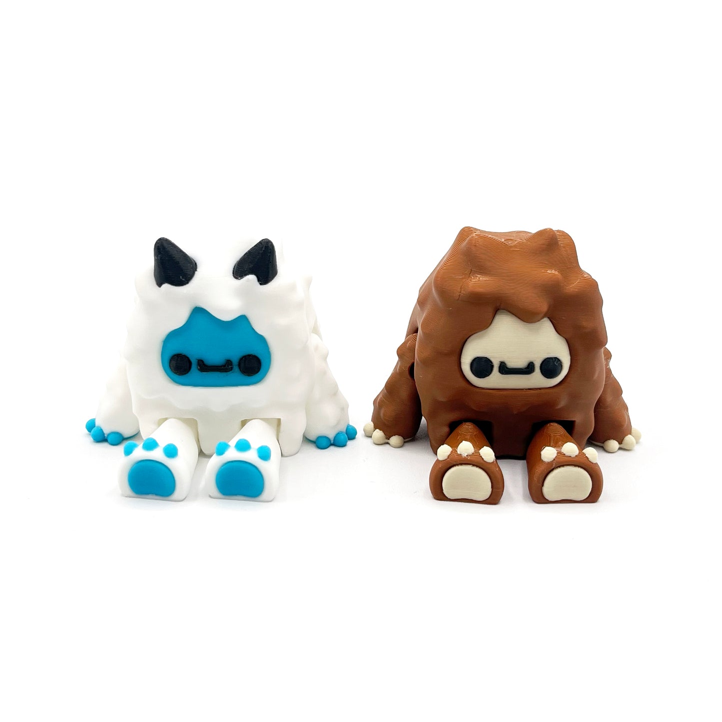 MINI Flurryfoot & Bigfoot Figures – Cute Collectibles for Desk & Shelves – 3D Printed