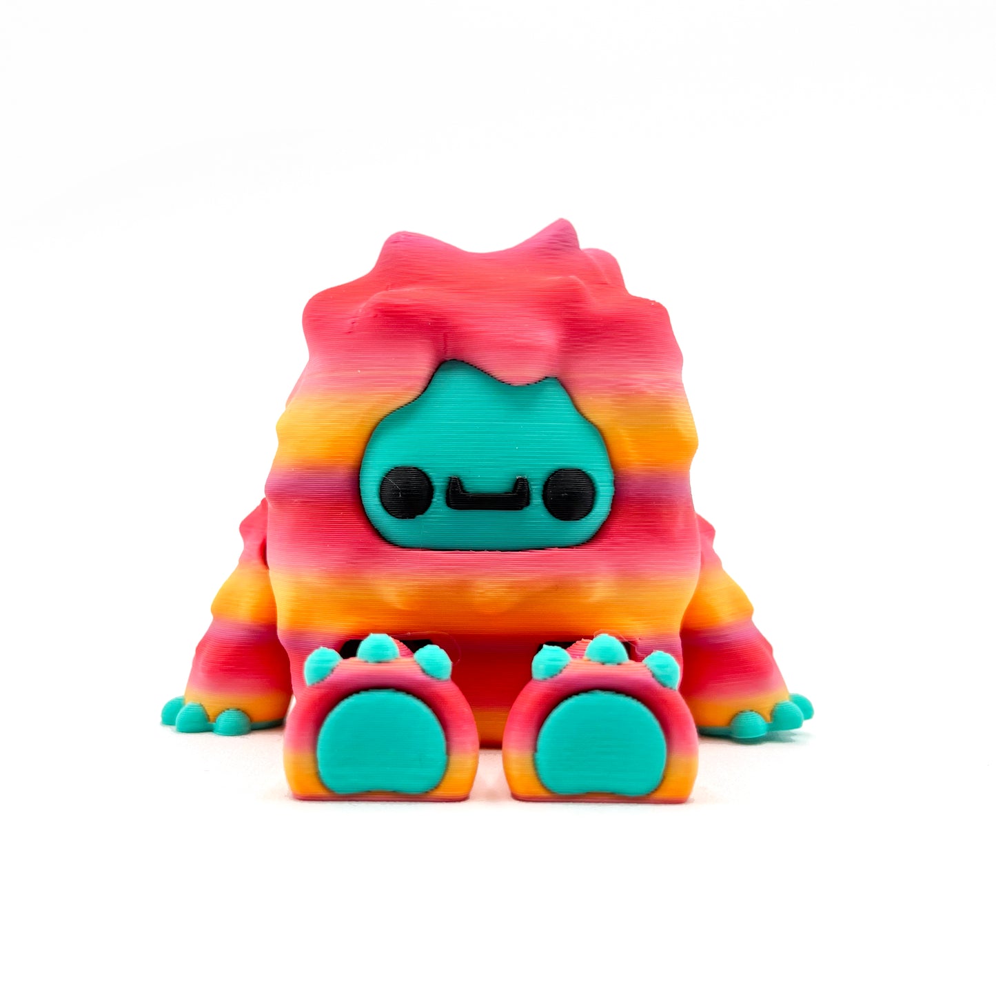 SIP SIDEKICKS - Flurryfoot & Bigfoot - Articulating 3D Printed Animal Figurines  – Adorable 3D Printed Straw Buddy for Tumbler Cups | Collectible Cup Charm