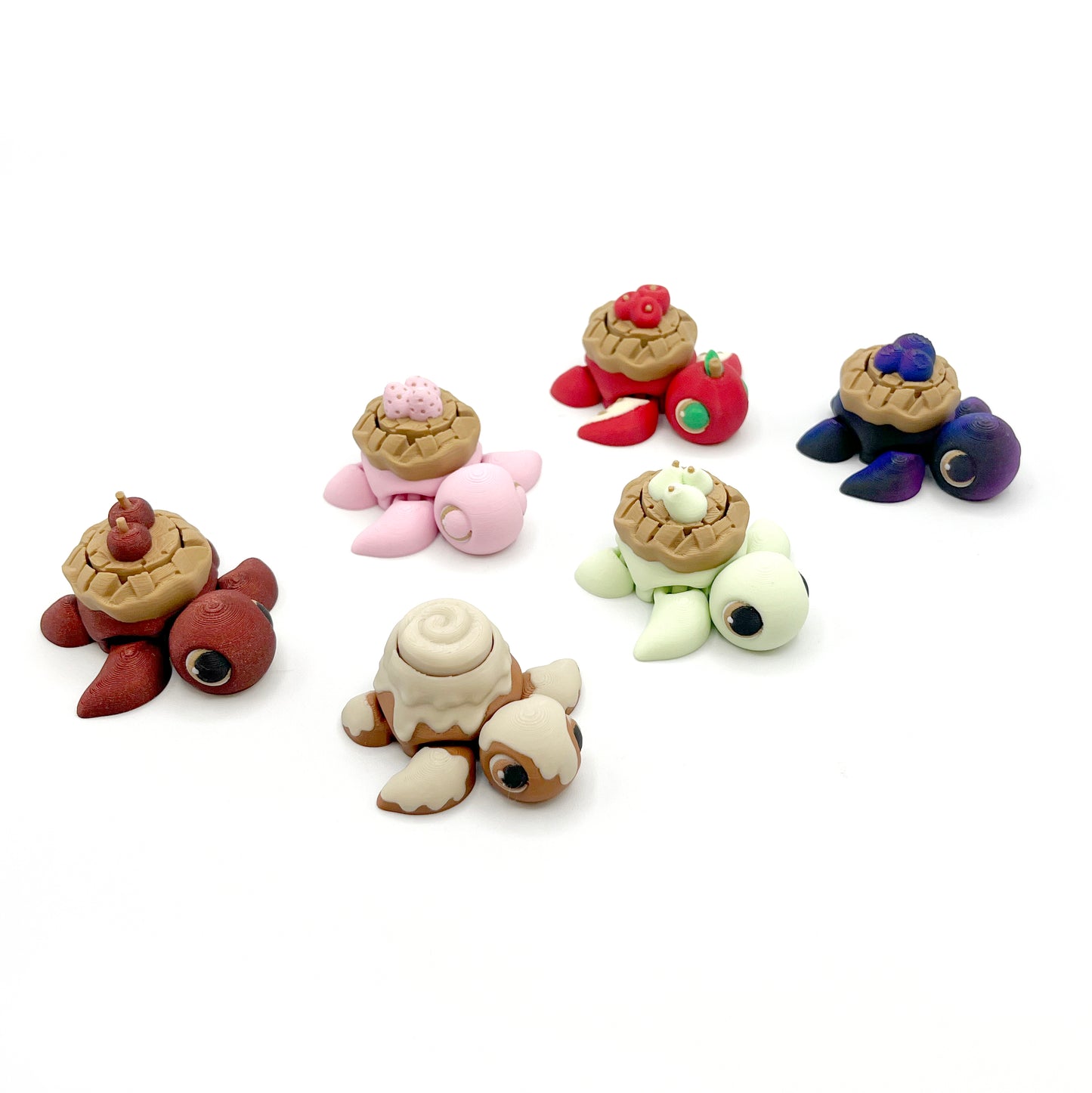 Turtle Fruit Fidget Clicker Keychain Sensory Toy - Autism, ADHD, Stress, Anxiety Relief