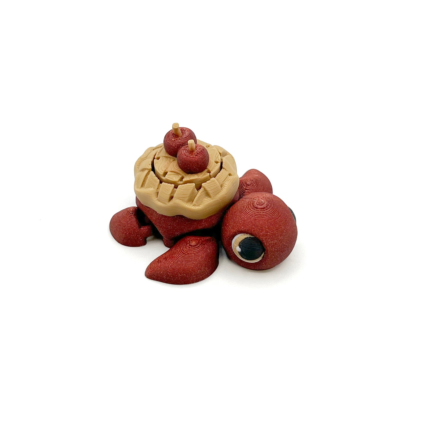 Turtle Fruit Fidget Clicker Keychain Sensory Toy - Autism, ADHD, Stress, Anxiety Relief