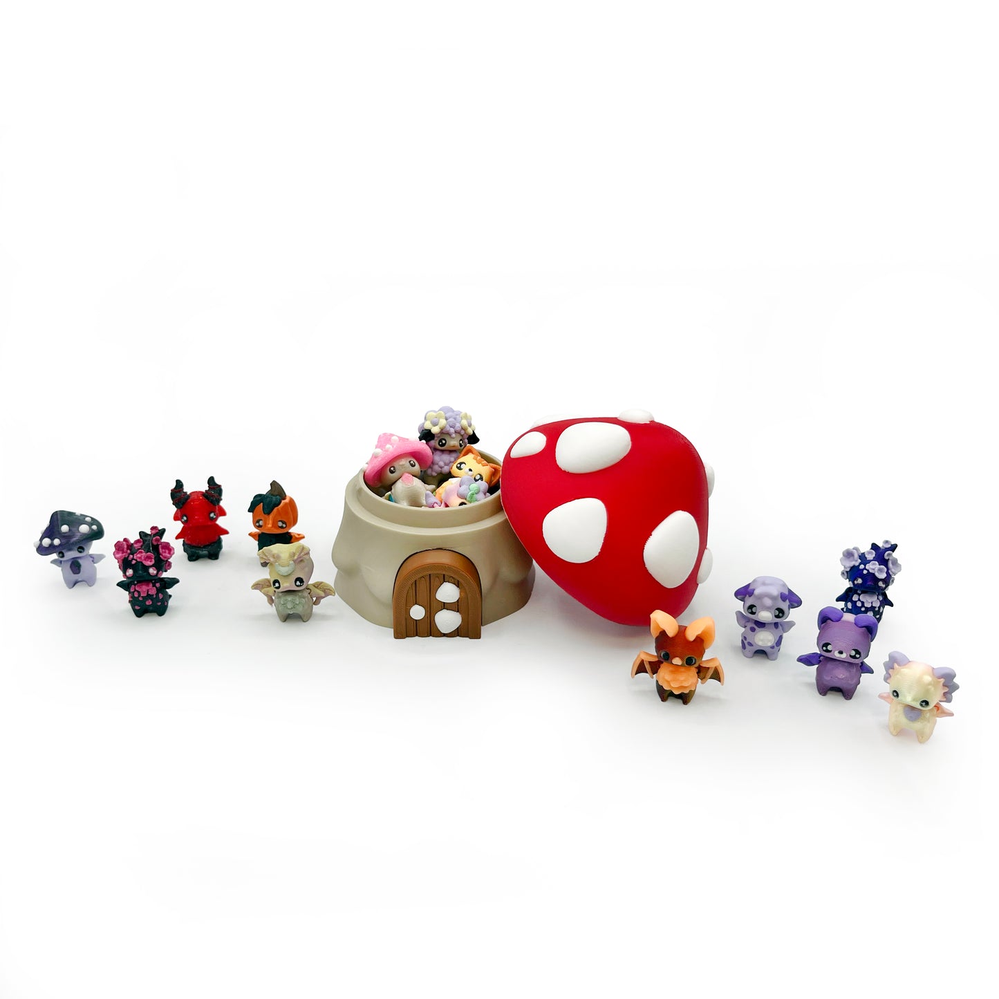 🎃 Pixie Mystery Micros – Pumpkin Container Edition | 3D Printed Mini Collectibles