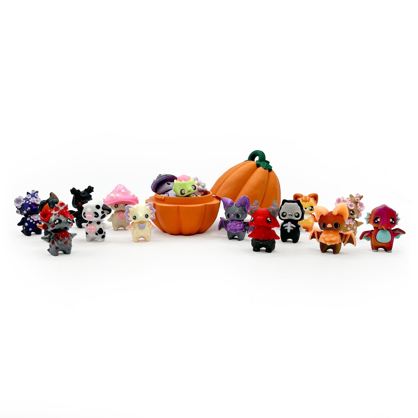 🎃 Pixie Mystery Micros – Pumpkin Container Edition | 3D Printed Mini Collectibles