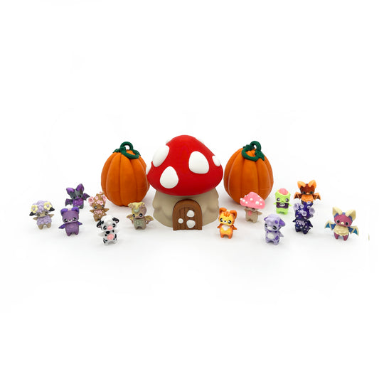 🎃 Pixie Mystery Micros – Pumpkin Container Edition | 3D Printed Mini Collectibles