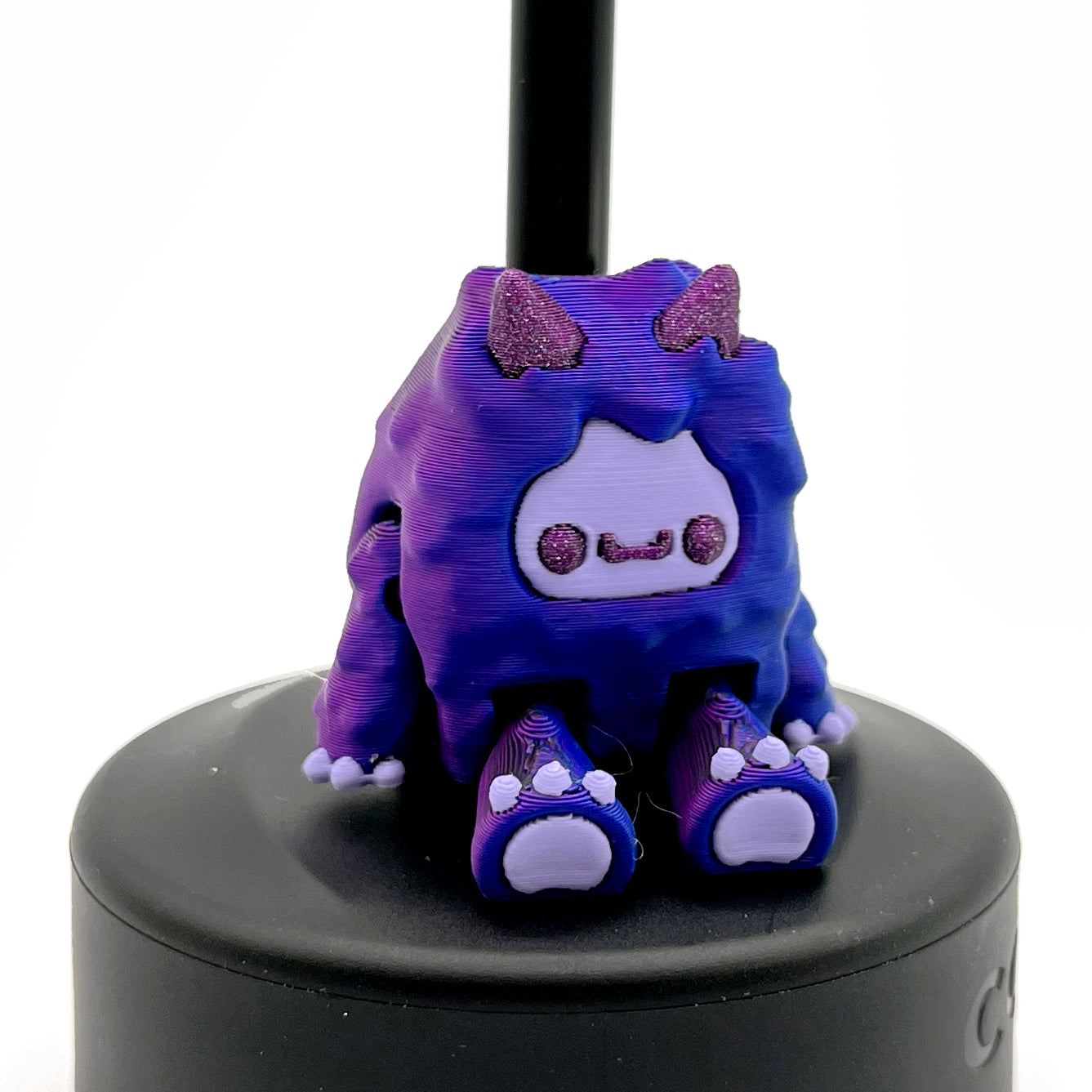 SIP SIDEKICKS - Flurryfoot & Bigfoot - Articulating 3D Printed Animal Figurines  – Adorable 3D Printed Straw Buddy for Tumbler Cups | Collectible Cup Charm