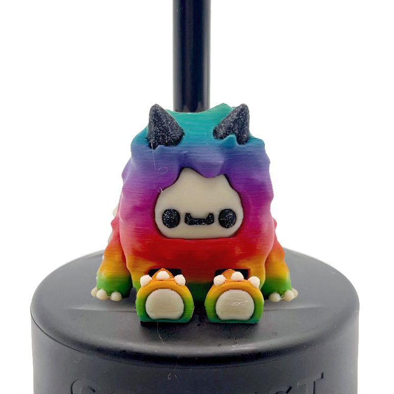 SIP SIDEKICKS - Flurryfoot & Bigfoot - Articulating 3D Printed Animal Figurines  – Adorable 3D Printed Straw Buddy for Tumbler Cups | Collectible Cup Charm