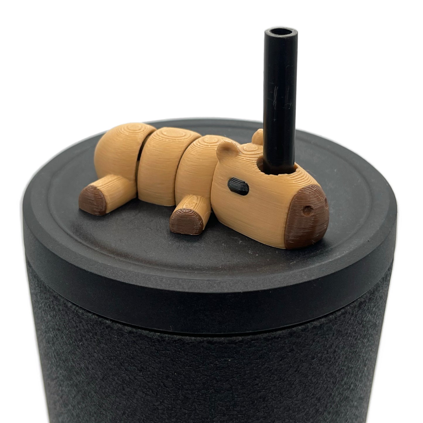 Sip Sidekicks - Articulating 3D Printed Animal Figurines – Pocket-Sized Drinkware Collectibles – Adorable 3D Printed Straw Buddy for Tumbler Cups | Collectible Cup Charm