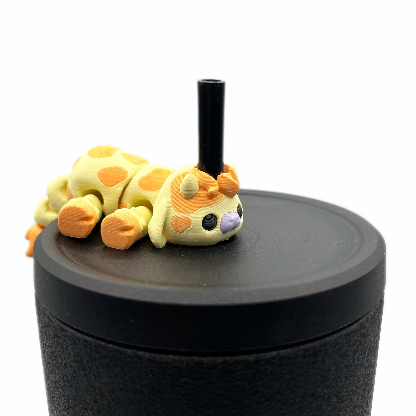 Sip Sidekicks - Articulating 3D Printed Animal Figurines – Pocket-Sized Drinkware Collectibles – Adorable 3D Printed Straw Buddy for Tumbler Cups | Collectible Cup Charm