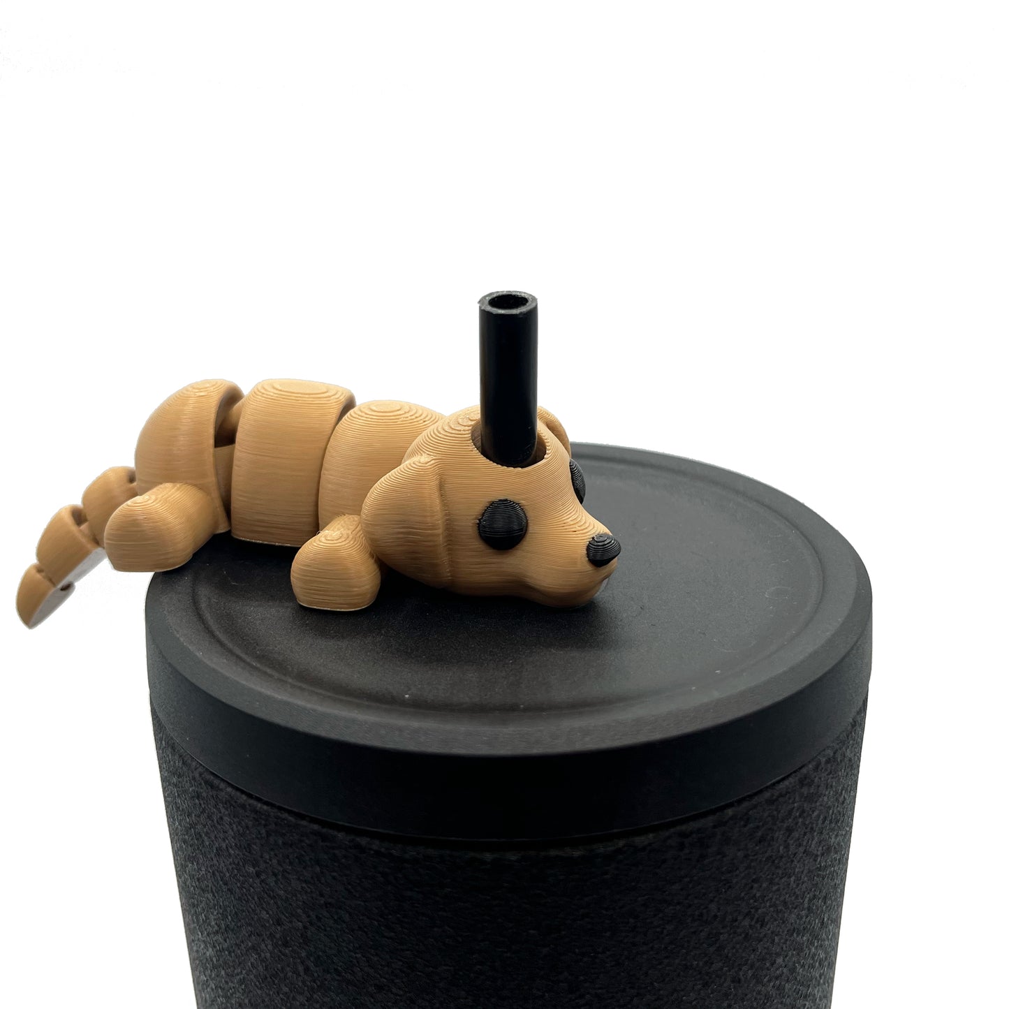 Sip Sidekicks - Articulating 3D Printed Animal Figurines – Pocket-Sized Drinkware Collectibles – Adorable 3D Printed Straw Buddy for Tumbler Cups | Collectible Cup Charm