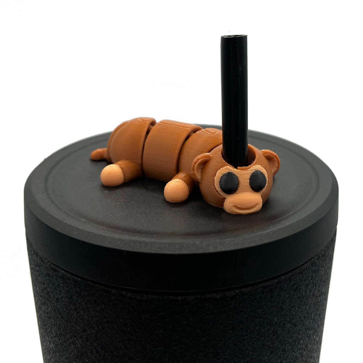Sip Sidekicks - Articulating 3D Printed Animal Figurines – Pocket-Sized Drinkware Collectibles – Adorable 3D Printed Straw Buddy for Tumbler Cups | Collectible Cup Charm