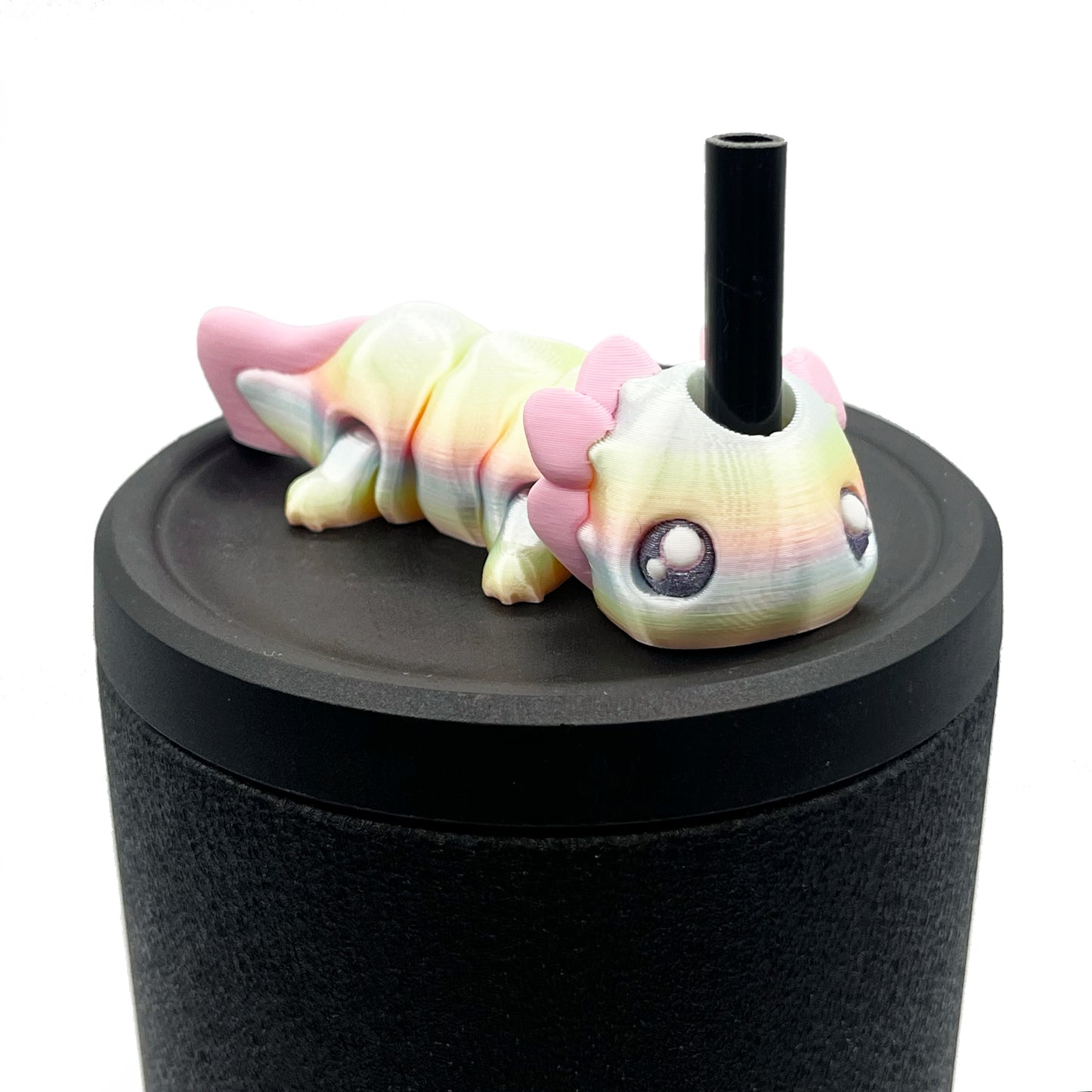 Sip Sidekicks - Articulating 3D Printed Animal Figurines – Pocket-Sized Drinkware Collectibles – Adorable 3D Printed Straw Buddy for Tumbler Cups | Collectible Cup Charm