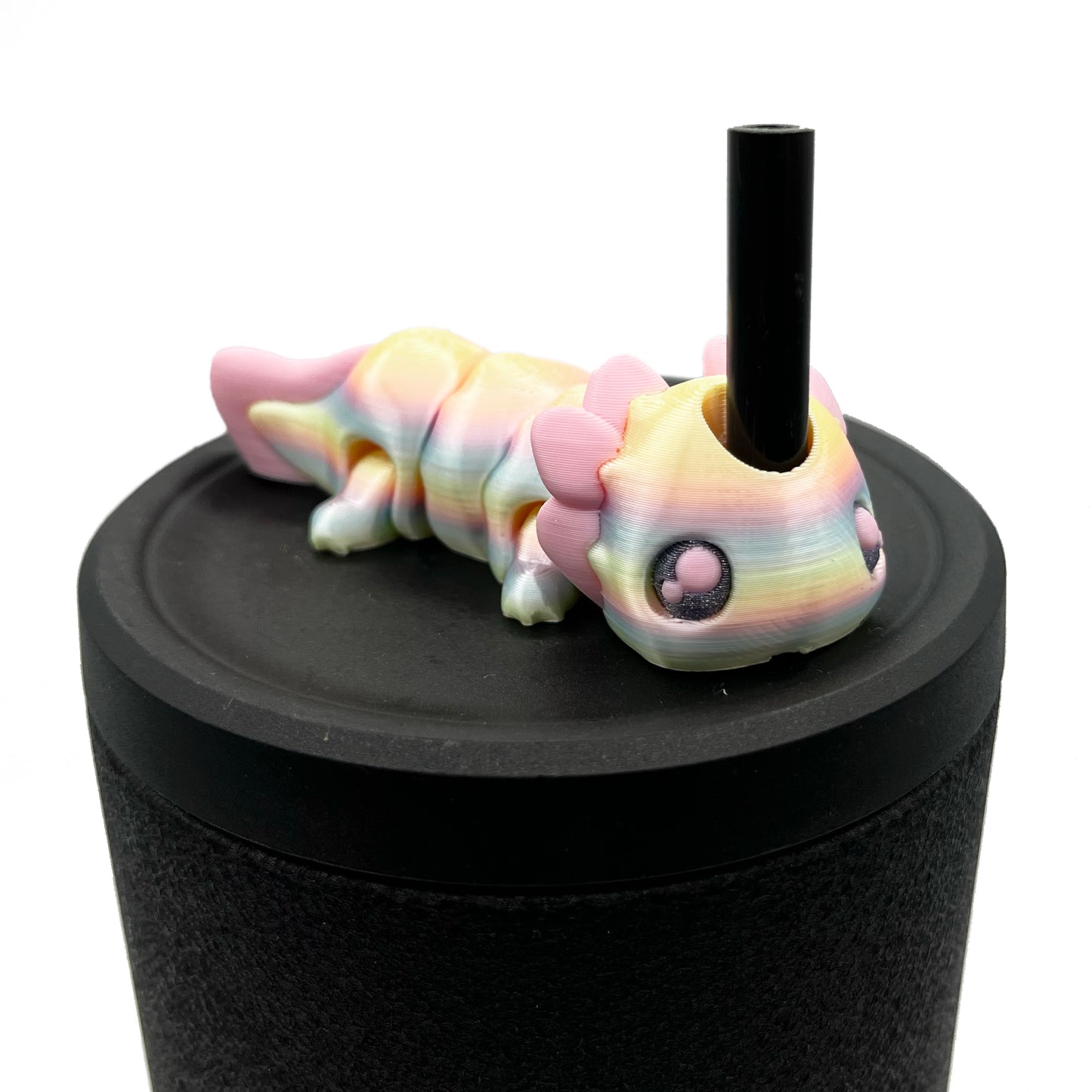 Sip Sidekicks - Articulating 3D Printed Animal Figurines – Pocket-Sized Drinkware Collectibles – Adorable 3D Printed Straw Buddy for Tumbler Cups | Collectible Cup Charm