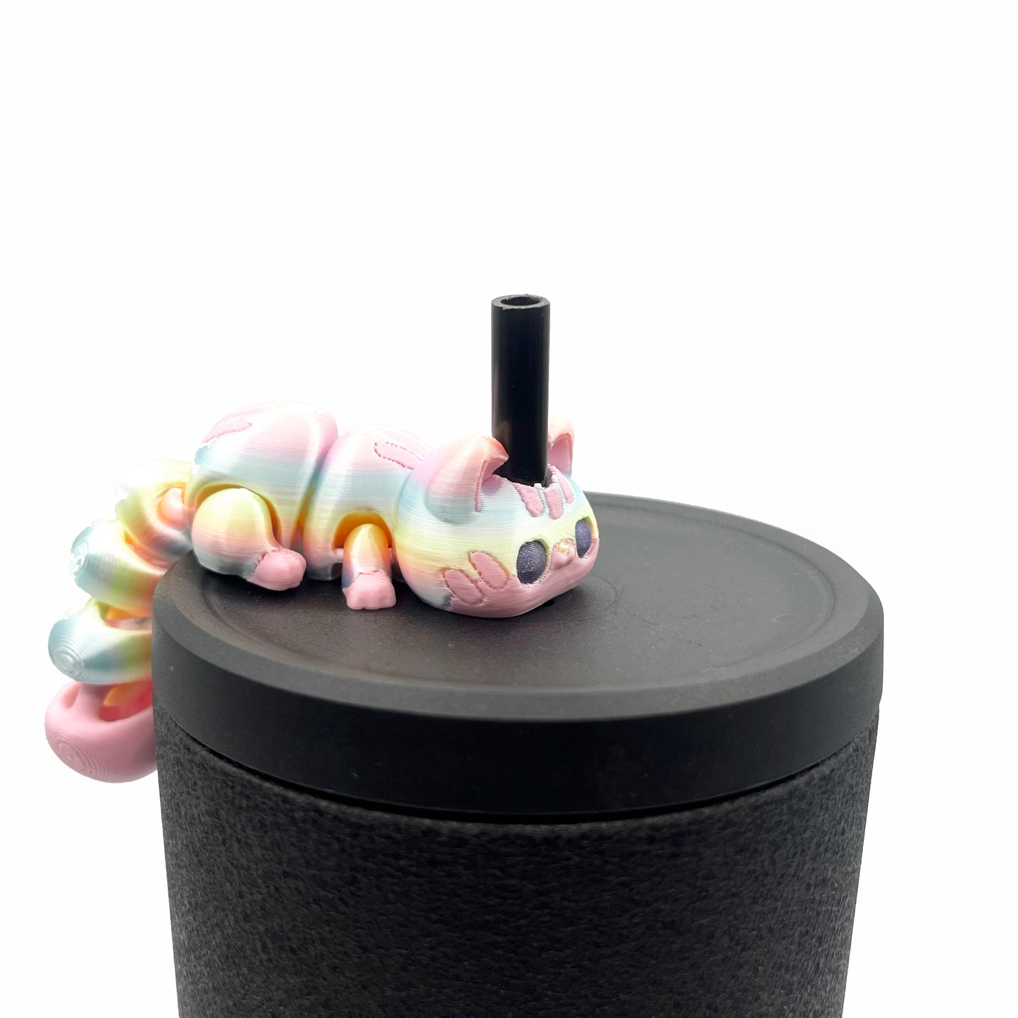 Sip Sidekicks - Articulating 3D Printed Animal Figurines – Pocket-Sized Drinkware Collectibles – Adorable 3D Printed Straw Buddy for Tumbler Cups | Collectible Cup Charm