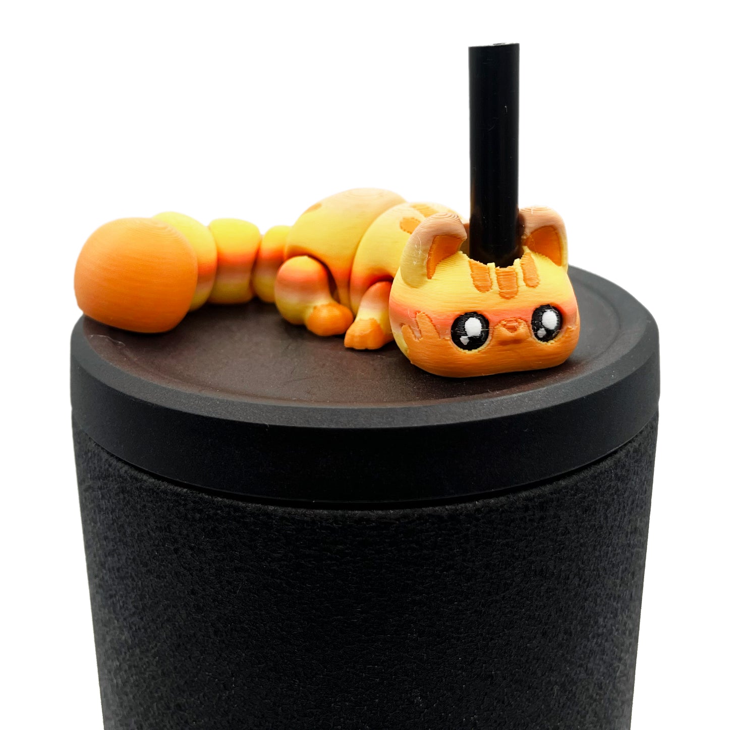 Sip Sidekicks - Articulating 3D Printed Animal Figurines – Pocket-Sized Drinkware Collectibles – Adorable 3D Printed Straw Buddy for Tumbler Cups | Collectible Cup Charm