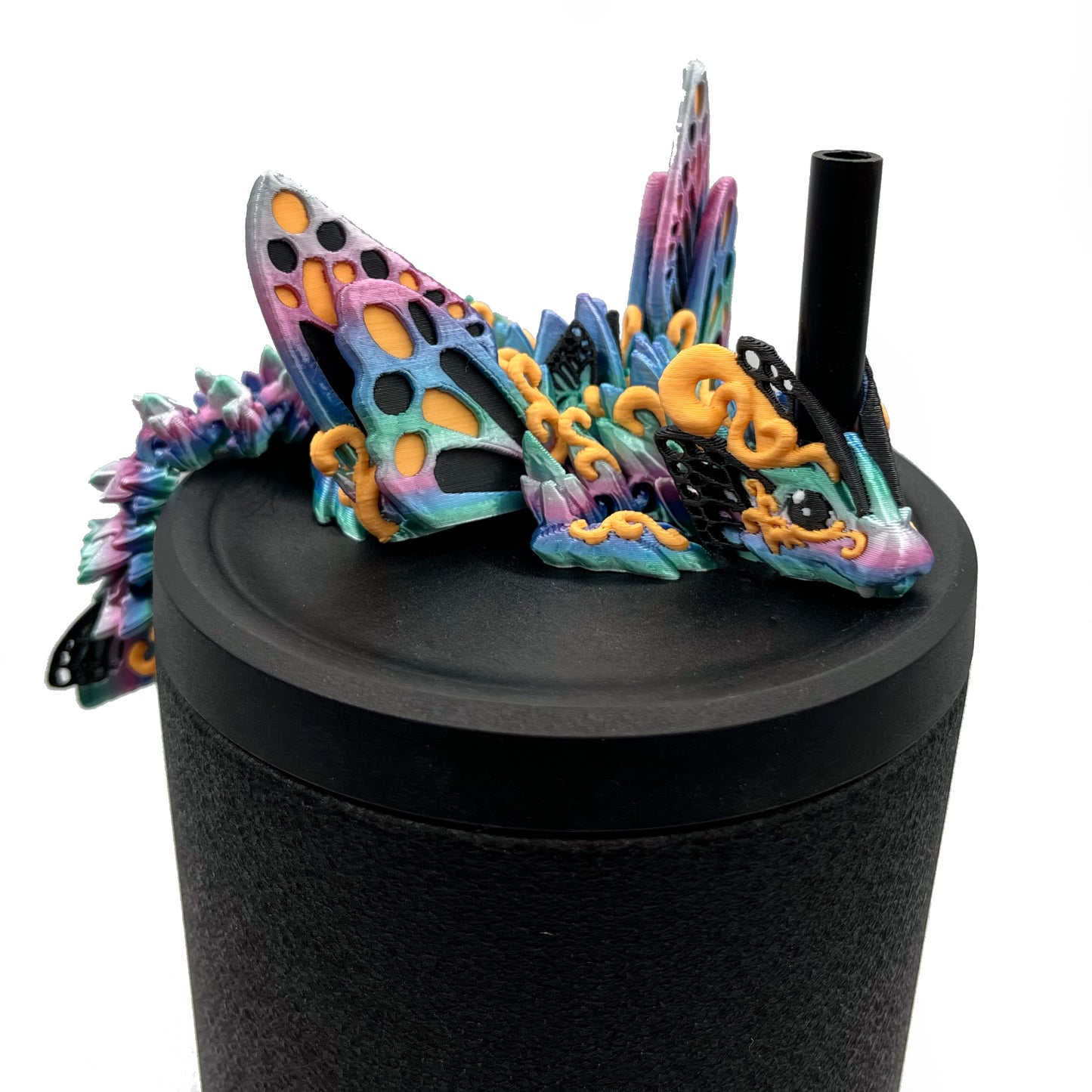 Baby Dragon Sip Sidekicks – 3D Printed Straw Buddy Accessories | Fantasy Dragon Drink Charms