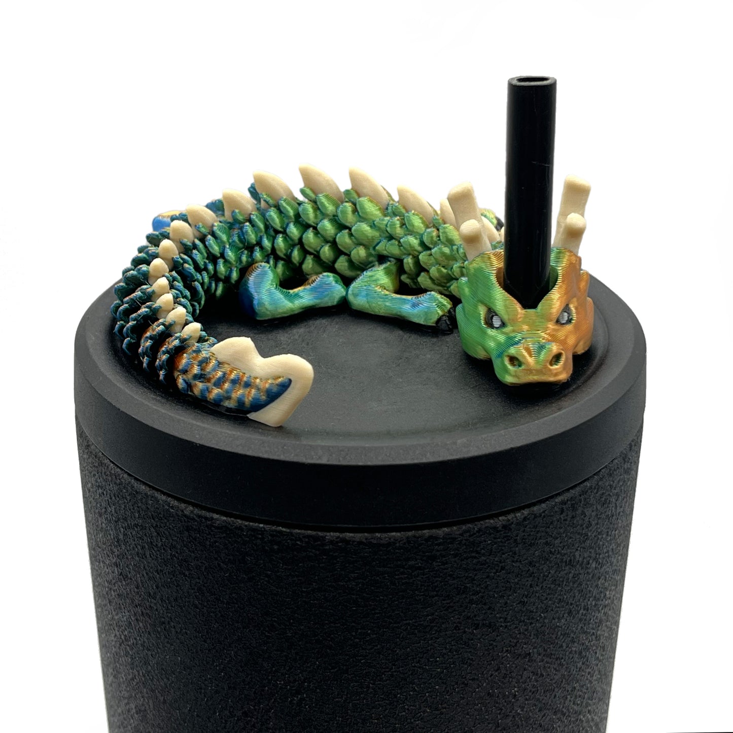 Baby Dragon Sip Sidekicks – 3D Printed Straw Buddy Accessories | Fantasy Dragon Drink Charms