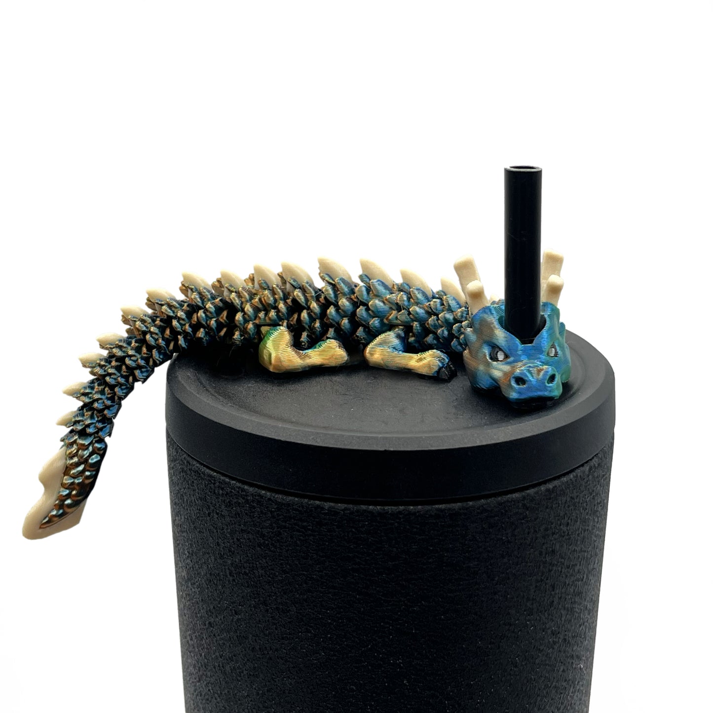 Baby Dragon Sip Sidekicks – 3D Printed Straw Buddy Accessories | Fantasy Dragon Drink Charms