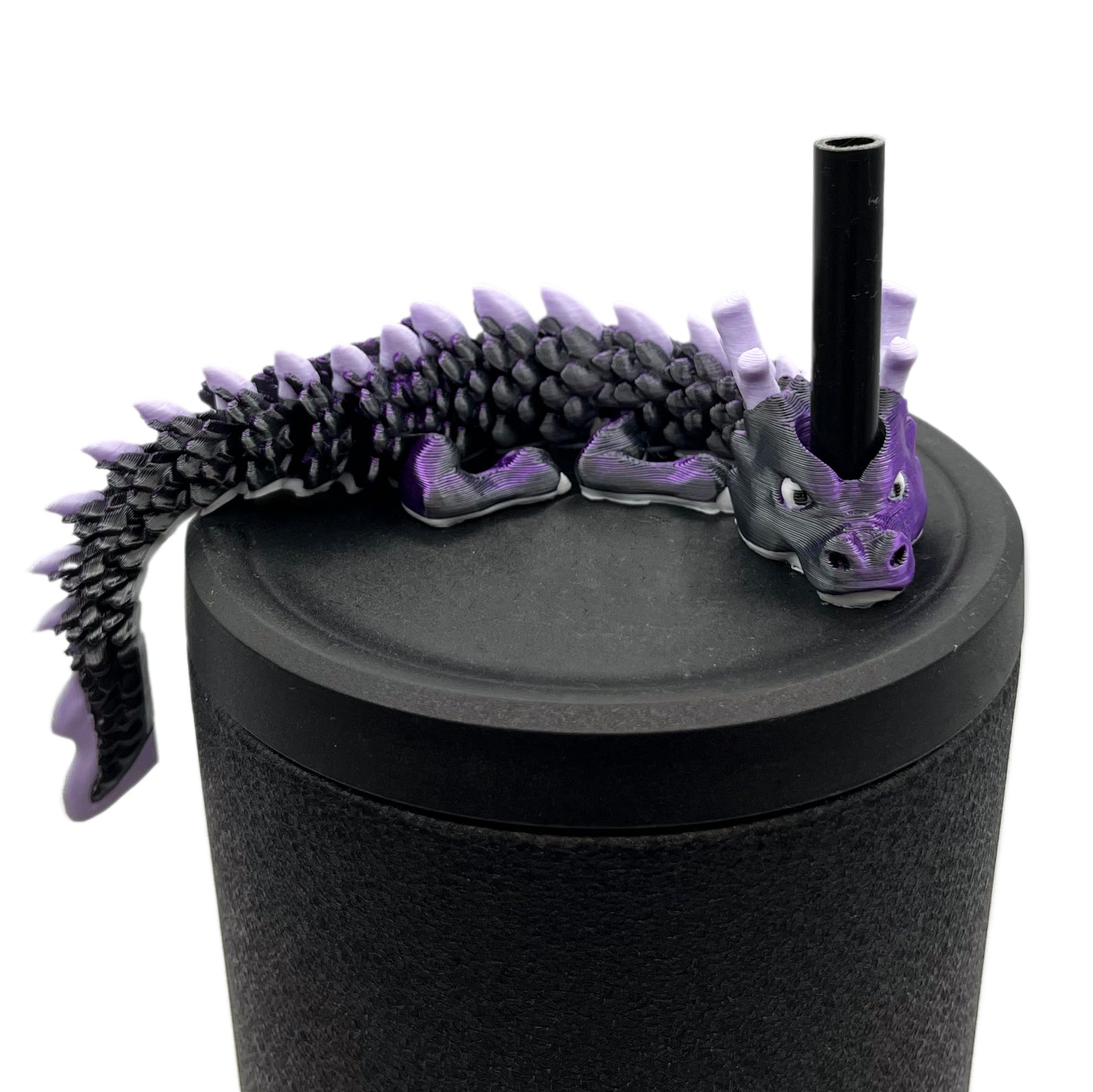 Baby Dragon Sip Sidekicks – 3D Printed Straw Buddy Accessories | Fantasy Dragon Drink Charms