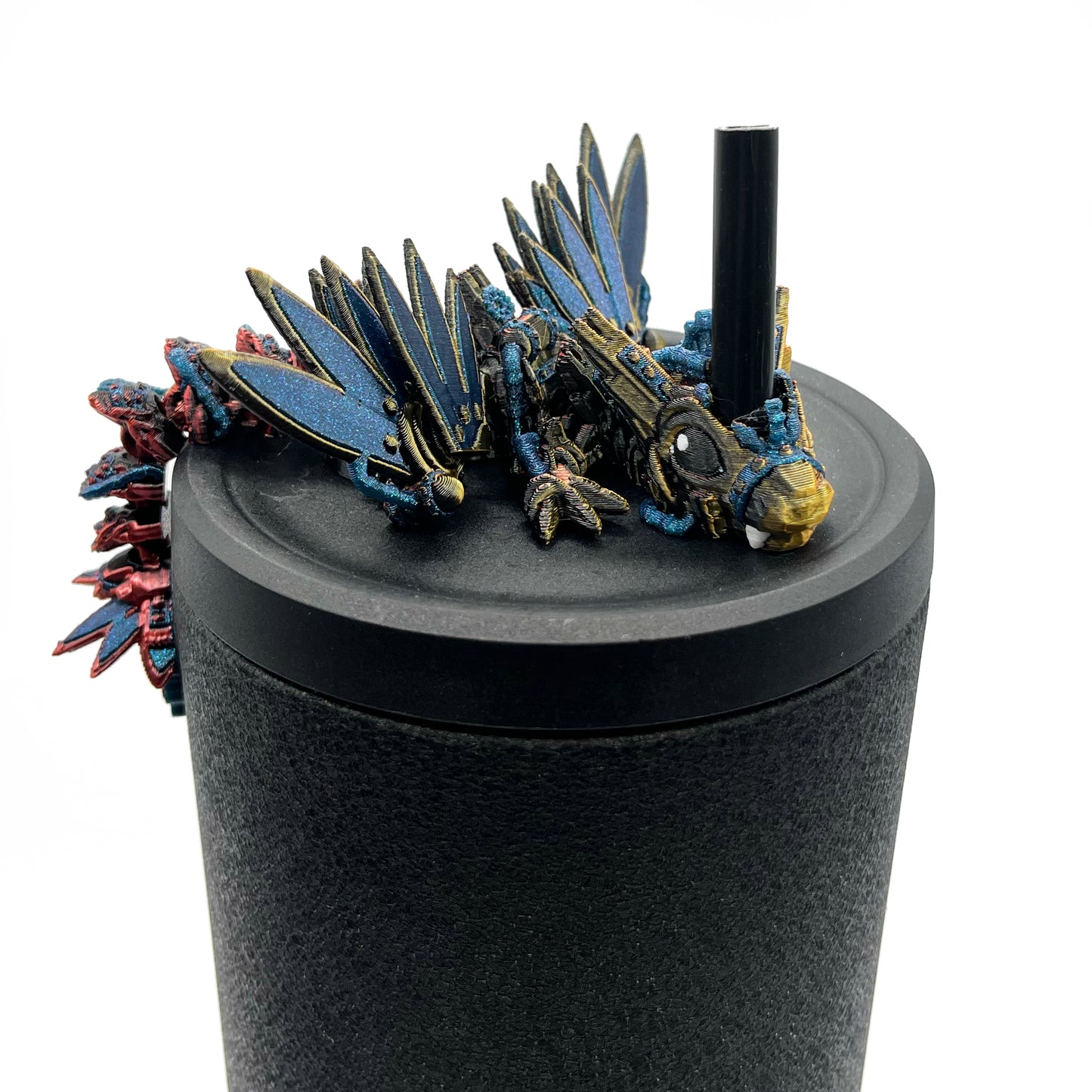 Baby Dragon Sip Sidekicks – 3D Printed Straw Buddy Accessories | Fantasy Dragon Drink Charms