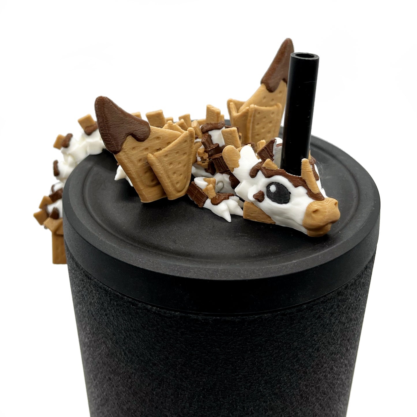 Baby Dragon Sip Sidekicks – 3D Printed Straw Buddy Accessories | Fantasy Dragon Drink Charms