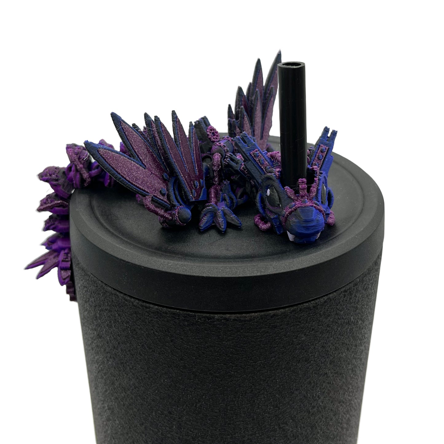 Baby Dragon Sip Sidekicks – 3D Printed Straw Buddy Accessories | Fantasy Dragon Drink Charms