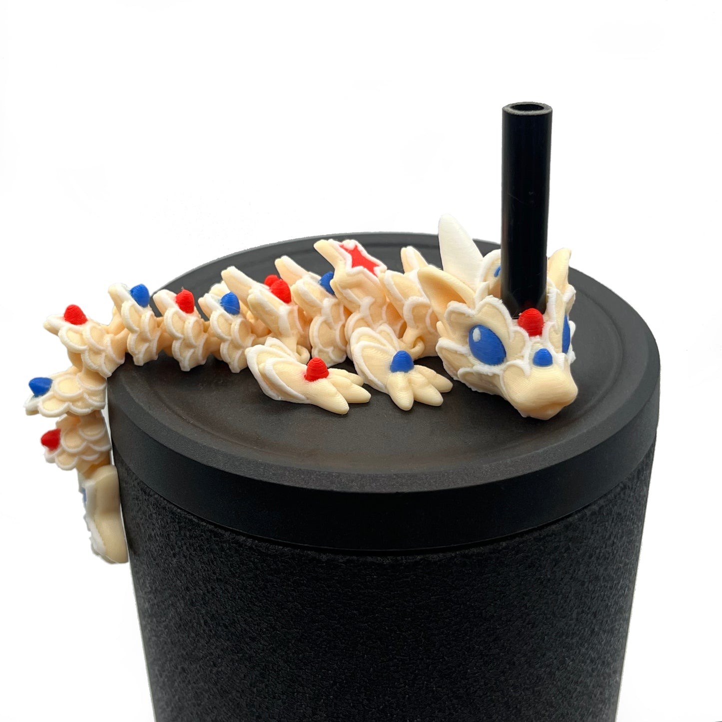 Baby Dragon Sip Sidekicks – 3D Printed Straw Buddy Accessories | Fantasy Dragon Drink Charms