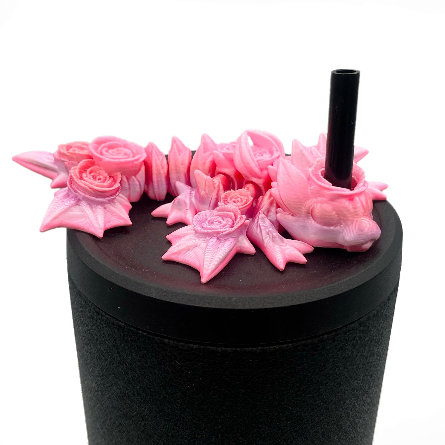 Baby Dragon Sip Sidekicks – 3D Printed Straw Buddy Accessories | Fantasy Dragon Drink Charms