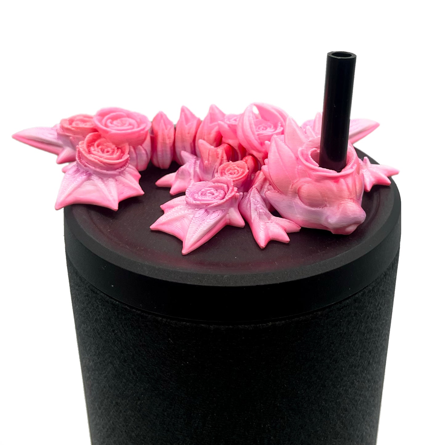 Baby Dragon Sip Sidekicks – 3D Printed Straw Buddy Accessories | Fantasy Dragon Drink Charms