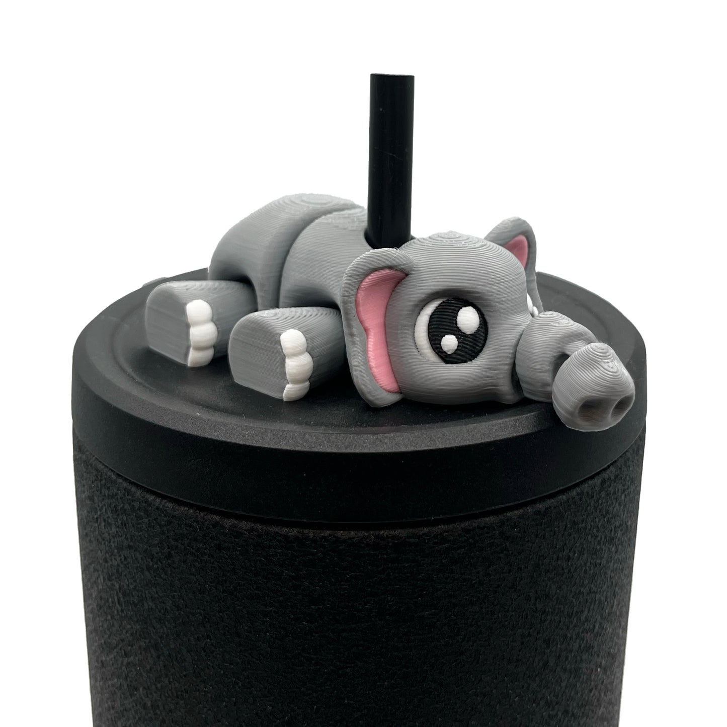 Sip Sidekicks - Articulating 3D Printed Animal Figurines – Pocket-Sized Drinkware Collectibles – Adorable 3D Printed Straw Buddy for Tumbler Cups | Collectible Cup Charm