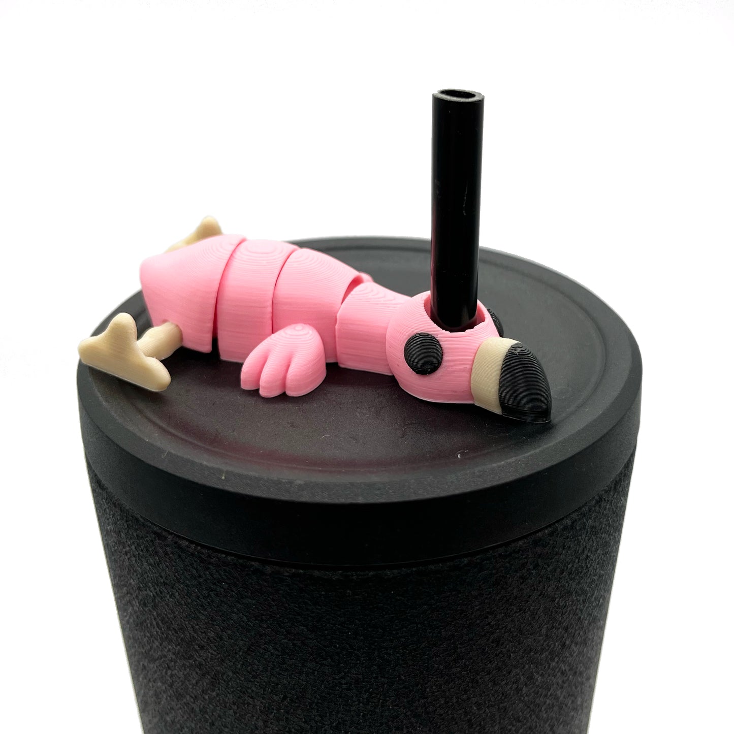 Sip Sidekicks - Articulating 3D Printed Animal Figurines – Pocket-Sized Drinkware Collectibles – Adorable 3D Printed Straw Buddy for Tumbler Cups | Collectible Cup Charm