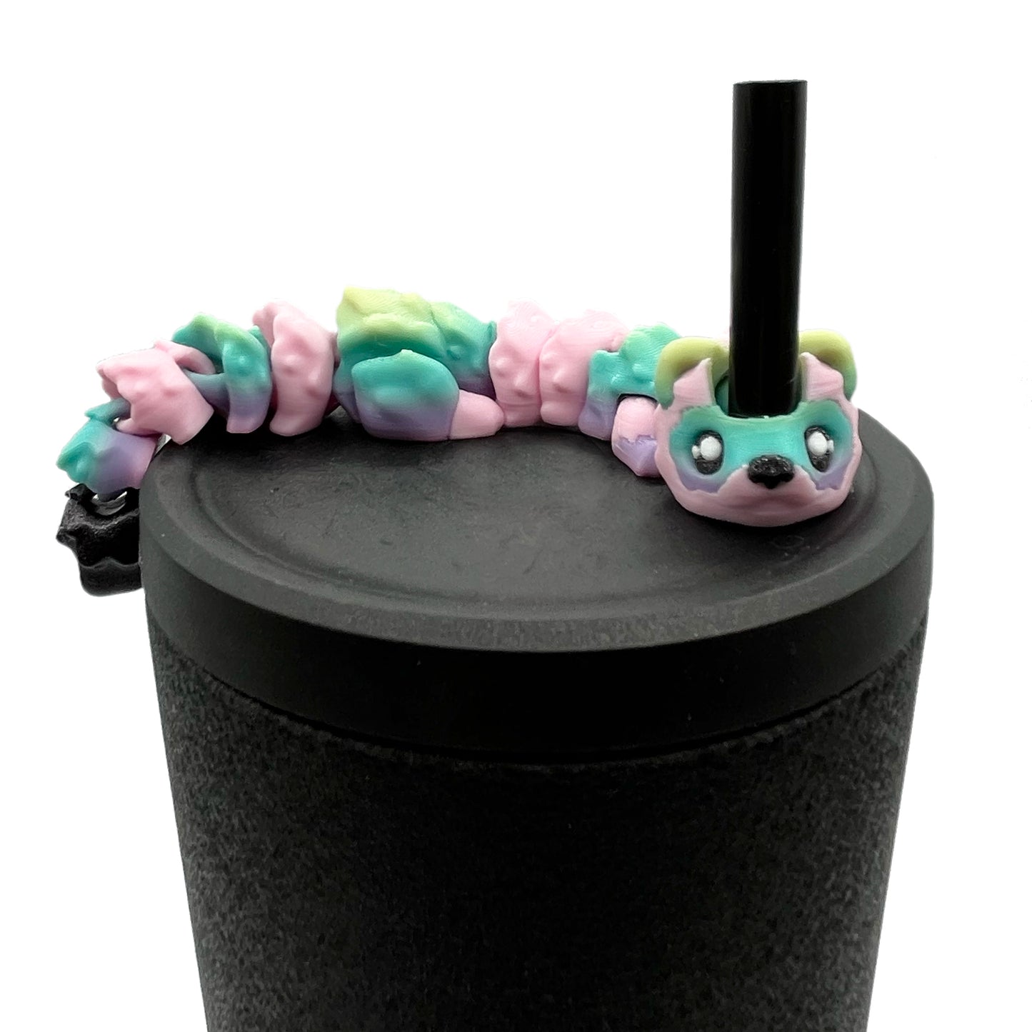 Sip Sidekicks - Articulating 3D Printed Animal Figurines – Pocket-Sized Drinkware Collectibles – Adorable 3D Printed Straw Buddy for Tumbler Cups | Collectible Cup Charm