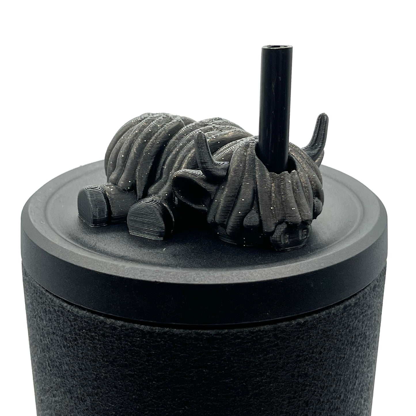 SIP SIDEKICKS - Flurryfoot & Bigfoot - Articulating 3D Printed Animal Figurines  – Adorable 3D Printed Straw Buddy for Tumbler Cups | Collectible Cup Charm