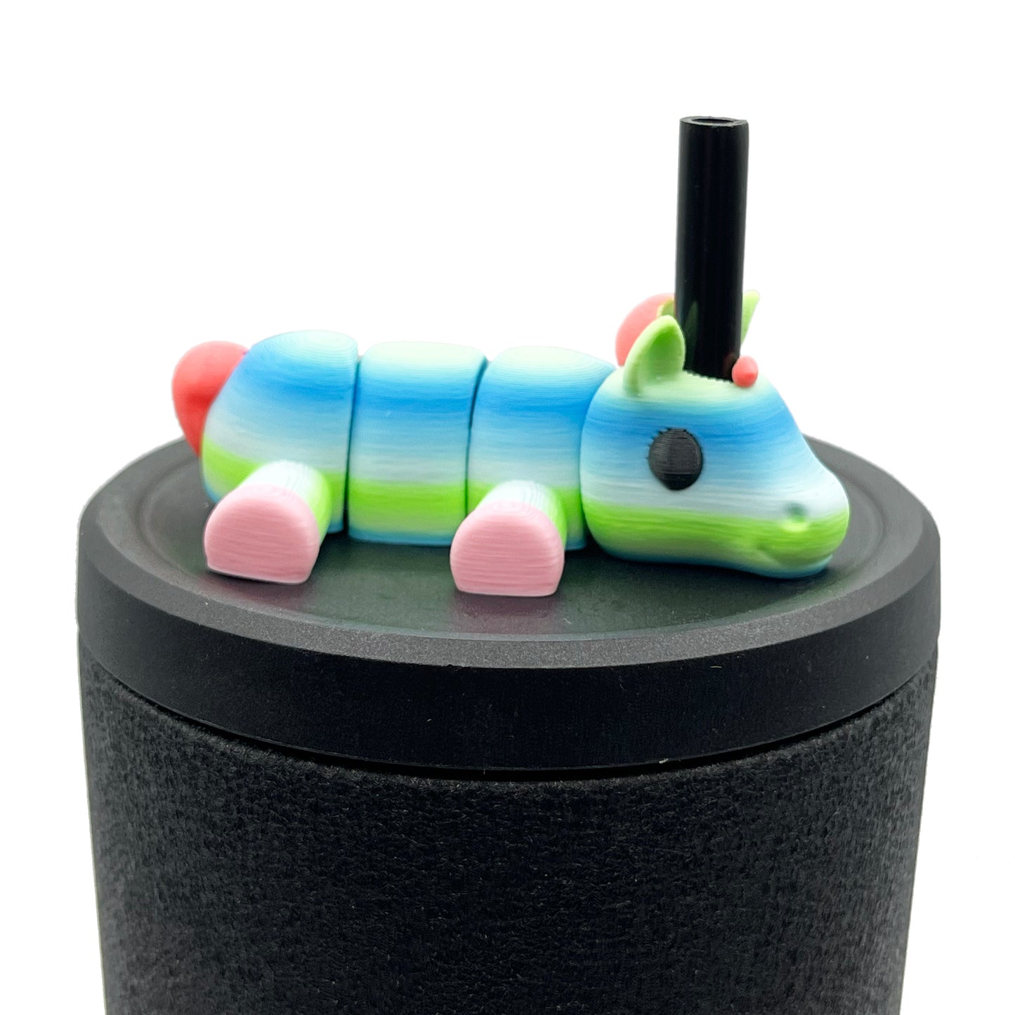 Sip Sidekicks - Articulating 3D Printed Animal Figurines – Pocket-Sized Drinkware Collectibles – Adorable 3D Printed Straw Buddy for Tumbler Cups | Collectible Cup Charm