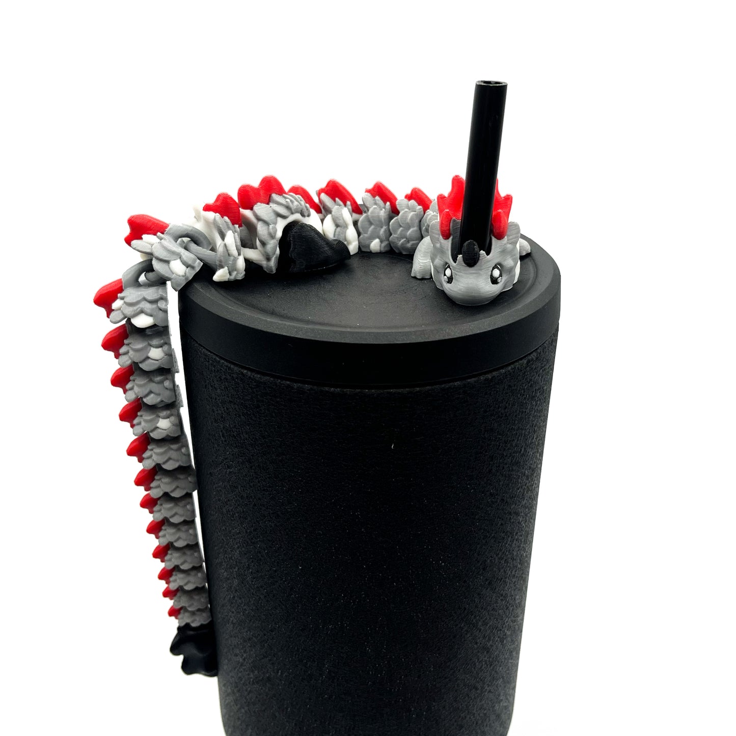 Baby Dragon Sip Sidekicks – 3D Printed Straw Buddy Accessories | Fantasy Dragon Drink Charms