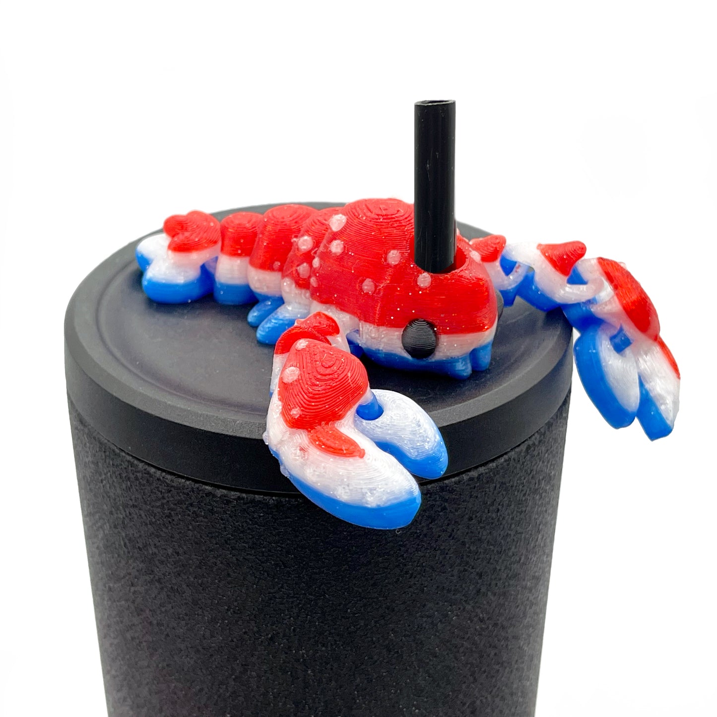 Sip Sidekicks - Articulating 3D Printed Animal Figurines – Pocket-Sized Drinkware Collectibles – Adorable 3D Printed Straw Buddy for Tumbler Cups | Collectible Cup Charm
