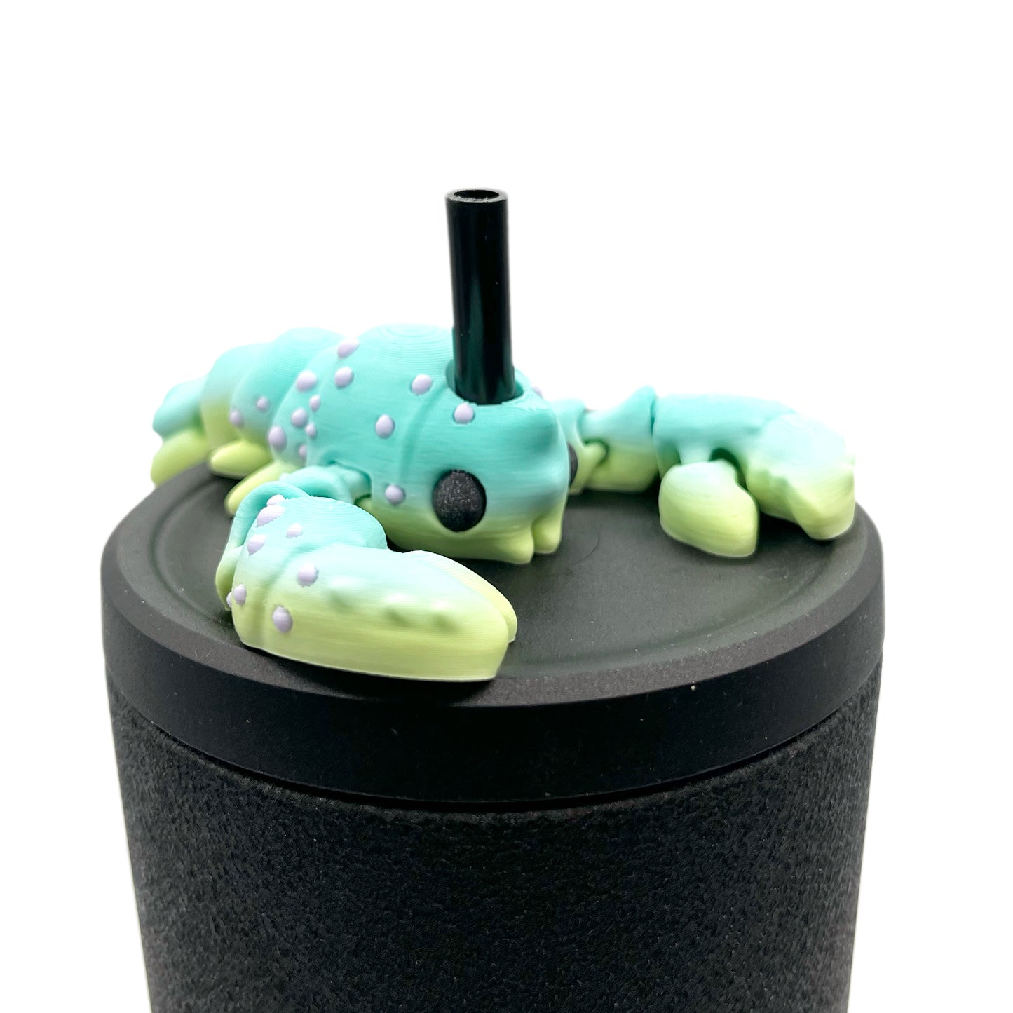 Sip Sidekicks - Articulating 3D Printed Animal Figurines – Pocket-Sized Drinkware Collectibles – Adorable 3D Printed Straw Buddy for Tumbler Cups | Collectible Cup Charm