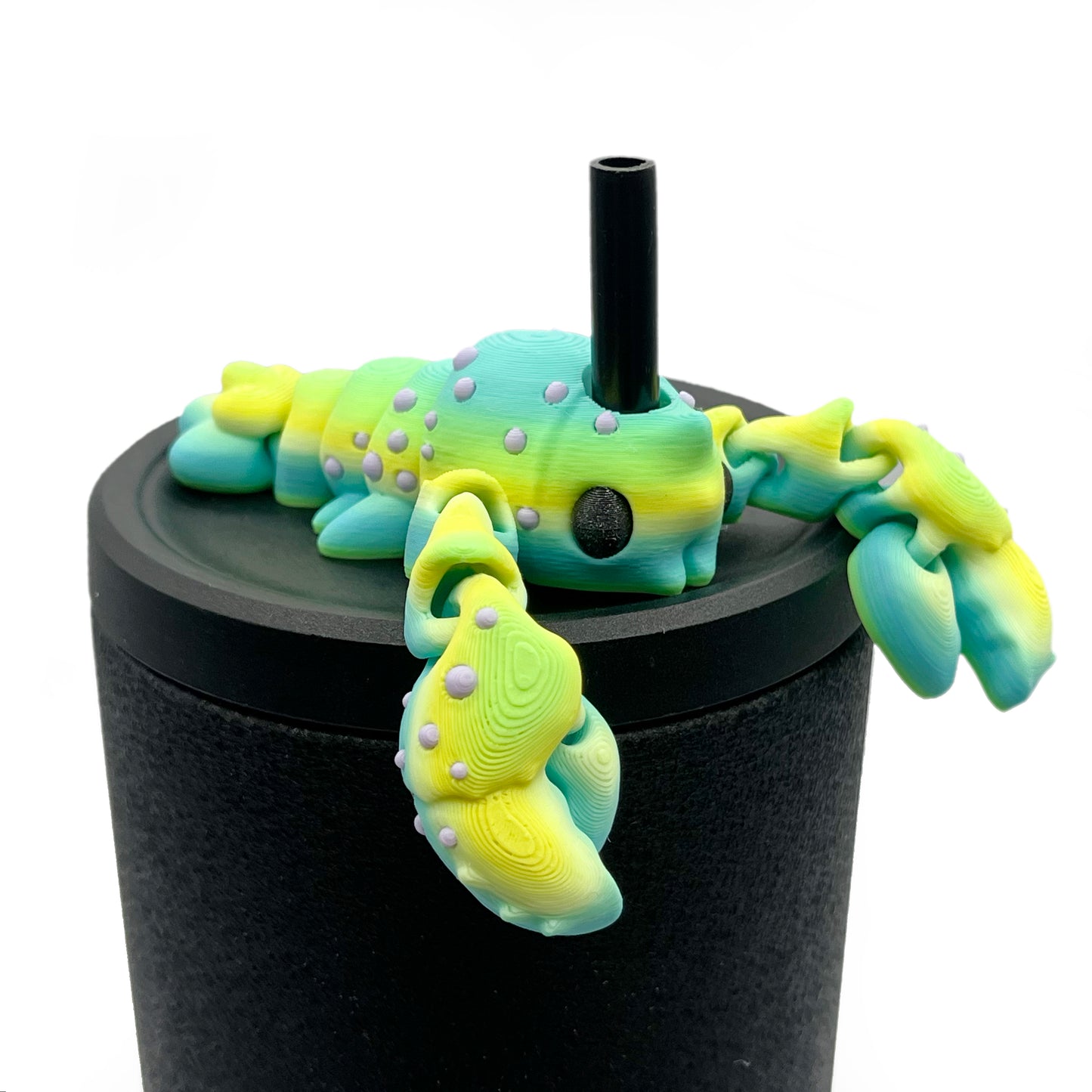 Sip Sidekicks - Articulating 3D Printed Animal Figurines – Pocket-Sized Drinkware Collectibles – Adorable 3D Printed Straw Buddy for Tumbler Cups | Collectible Cup Charm