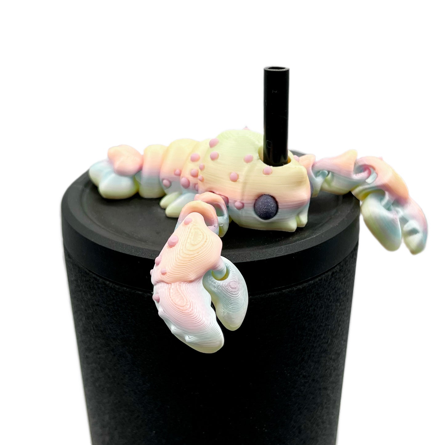 Sip Sidekicks - Articulating 3D Printed Animal Figurines – Pocket-Sized Drinkware Collectibles – Adorable 3D Printed Straw Buddy for Tumbler Cups | Collectible Cup Charm